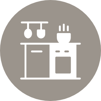 Cook with stainless steel appliances
